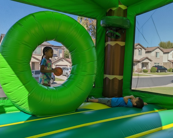 Interior of the Dinosaur bounce house
