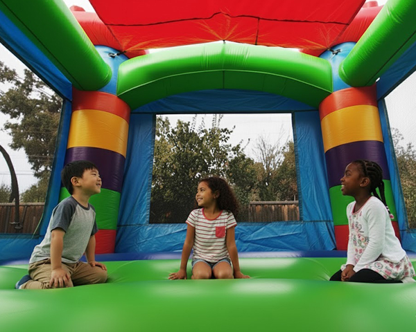 Interior of the Big Blocks bounce house