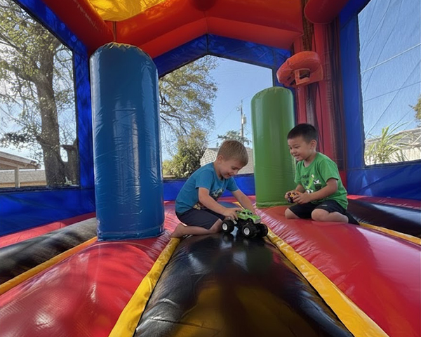 Interior of the Monster Truck bounce house