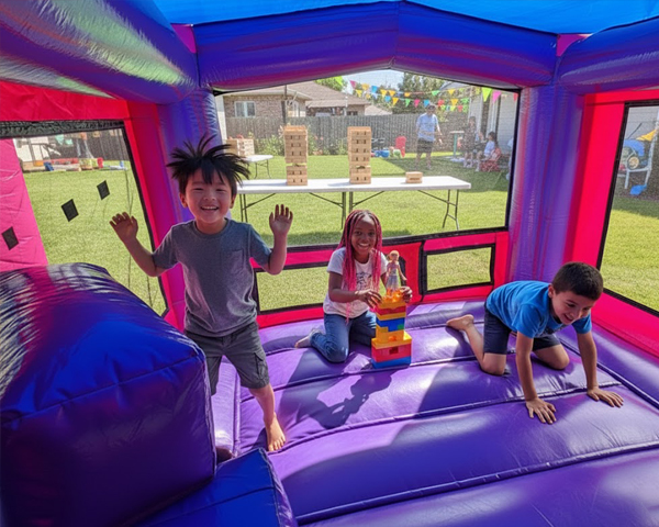 Interior of the Pink & Purple bounce house