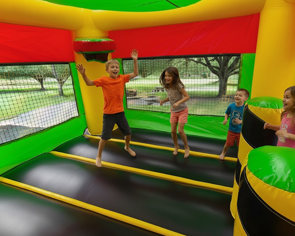 Interior of the toxic bounce house