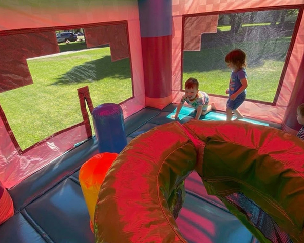 Interior of the Miner's bounce house