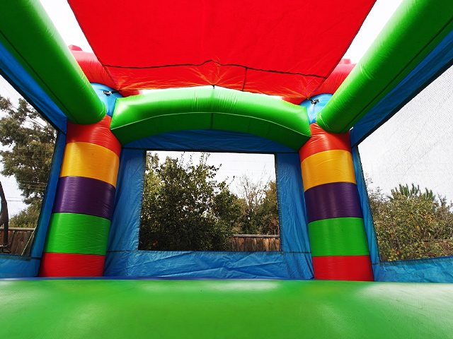 Interior of the Big Blocks bounce house