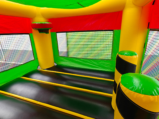 Interior of the toxic bounce house