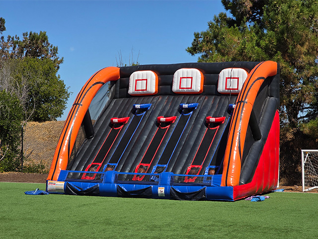 Interior of the Triple Threat Basketball Interactive Inflatable