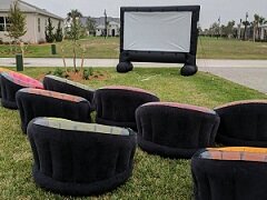 762 - Movie Screen Seating for 8