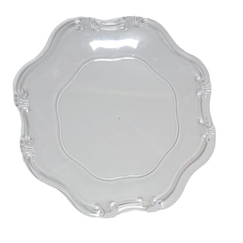 CLEAR CHARGER PLATE 