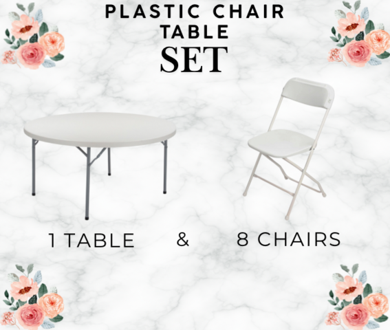 Plastic Chair Table Set