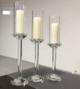 Glass Candle Holder Set of 3 