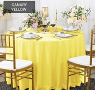 120” CANARY YELLOW ROUND TABLE CLOTHS