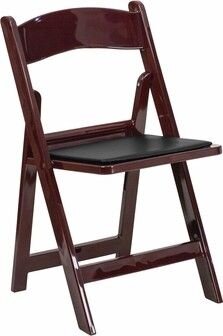 Mahogany Resin Folding Chairs Rental 