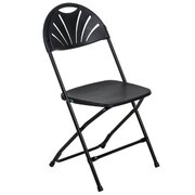 Fanback black folding chairs