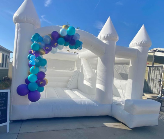 White Bounce House Combo