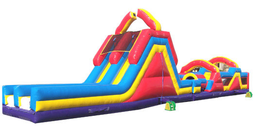 70 foot Monster Obstacle Course with Dual Slide
