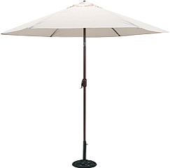 9 Foot Umbrella with pedestal (beige color)