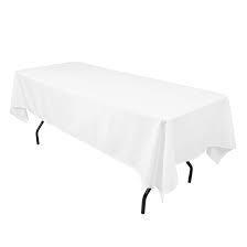 White rectangle table cloths (6 ft. table)