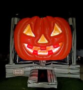Halloween Pumpkin bounce house with lights