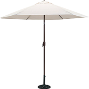 9 Foot Umbrella with pedestal (beige color)