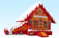Christmas bounce house with slide