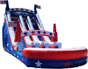 18 foot USA Double lane waterslide
