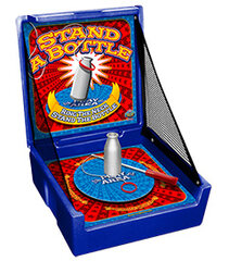 Stand a bottle carnival game