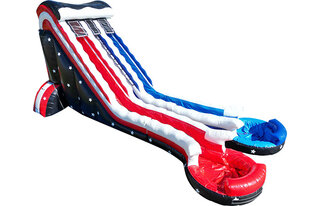 22 ft. Stars and Stripes double lane waterslide