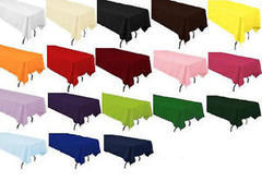  custom color table cloths (rectangle 6ft table) 