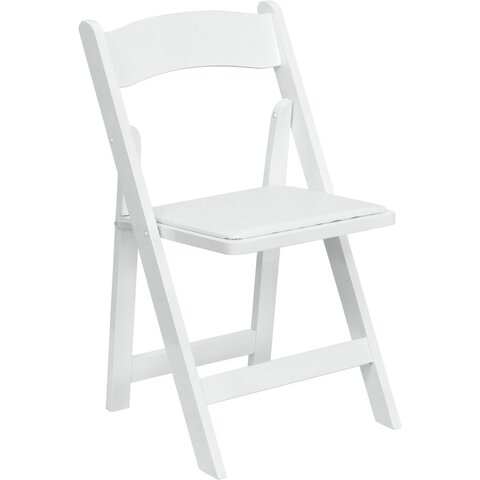 Premium white resin padded chair
