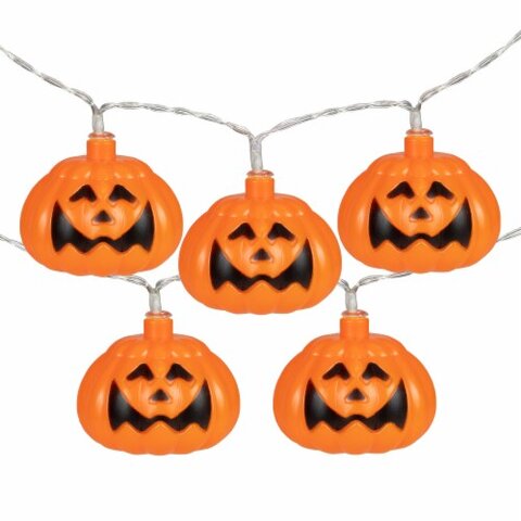 18' Jack-o-lantern Garland Lights