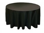96 Inch Round Black Tablecloth 