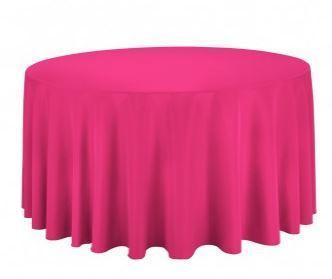 120 Inch Round Fuchsia Tablecloth 
