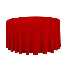 120 Inch Round Red Tablecloth 