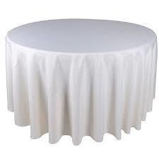 120 Inch Round White Tablecloth 