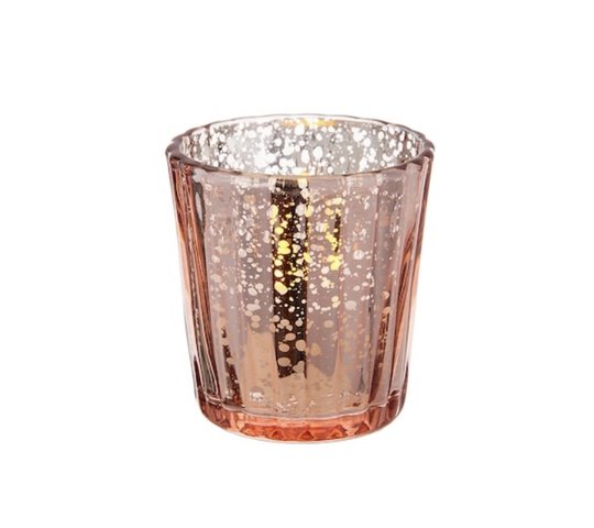 Rose Gold Mercury Tealight Votive Candle Holders