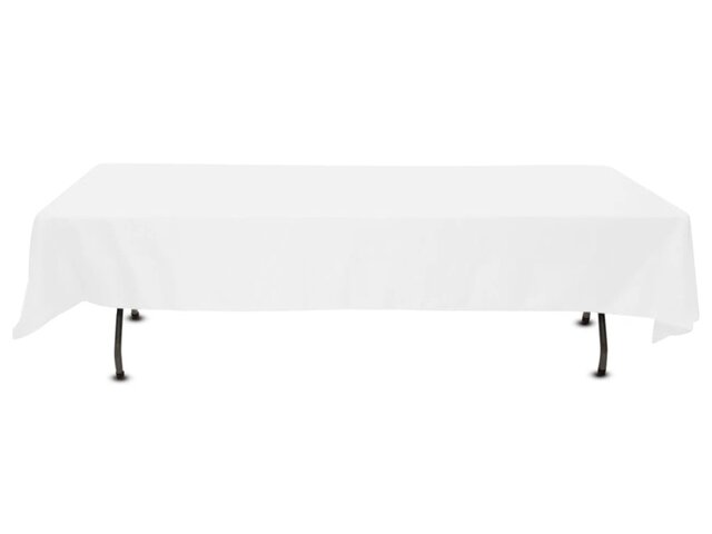 70 x 120  White Tablecloth