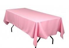 60 x 102 Cotton Candy Pink Tablecloth 