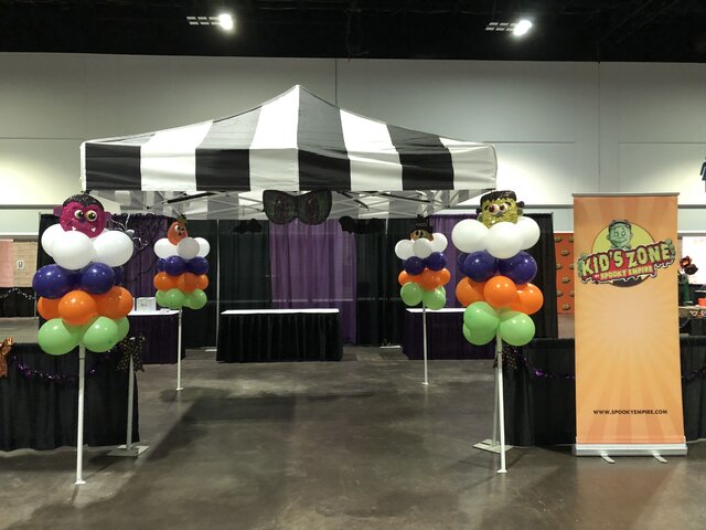 Black and White Striped 10 x 10 Tent