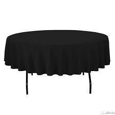 108 Inch Round Black Tablecloth 