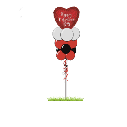 Happy Valentine's Day Yard Balloon Pole