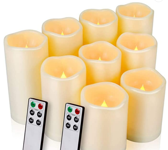 Flameless LED pillar candles 6 inch