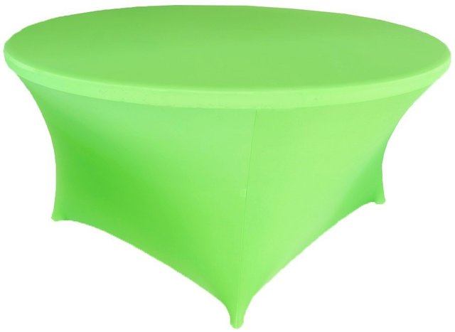 Apple Green Spandex Tablecloth for 60 Inch Rounds