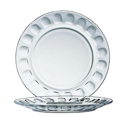 Clear Glass 6 Inch Plates