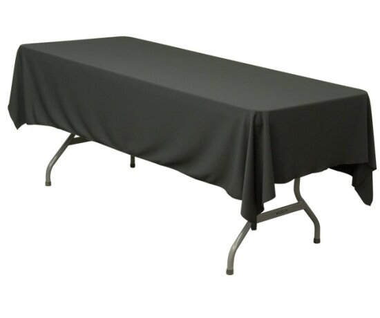 70 x 120  Black Tablecloth