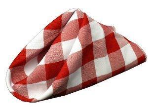 Red Gingham Polyester 17 x 17 Napkins