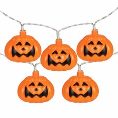 18' Jack-o-lantern Garland Lights