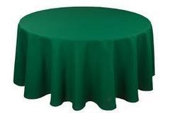 120 Inch Round Kelly Green Tablecloth 