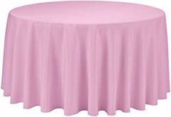 120 Inch Round Light Pink Tablecloth 