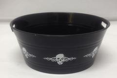 Large Plastic Bin with Skulls