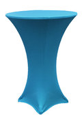 Aqua Spandex Tablecloth for High Tops