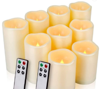 Flameless LED pillar candles 4 inch